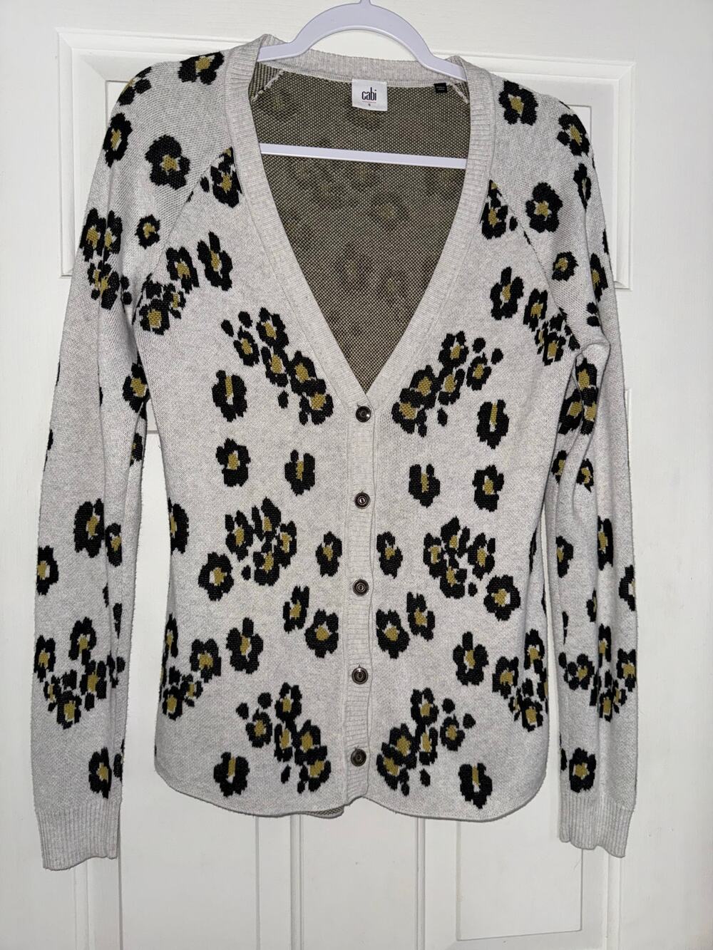 Cabi Kiki leopard print cardigan - size small